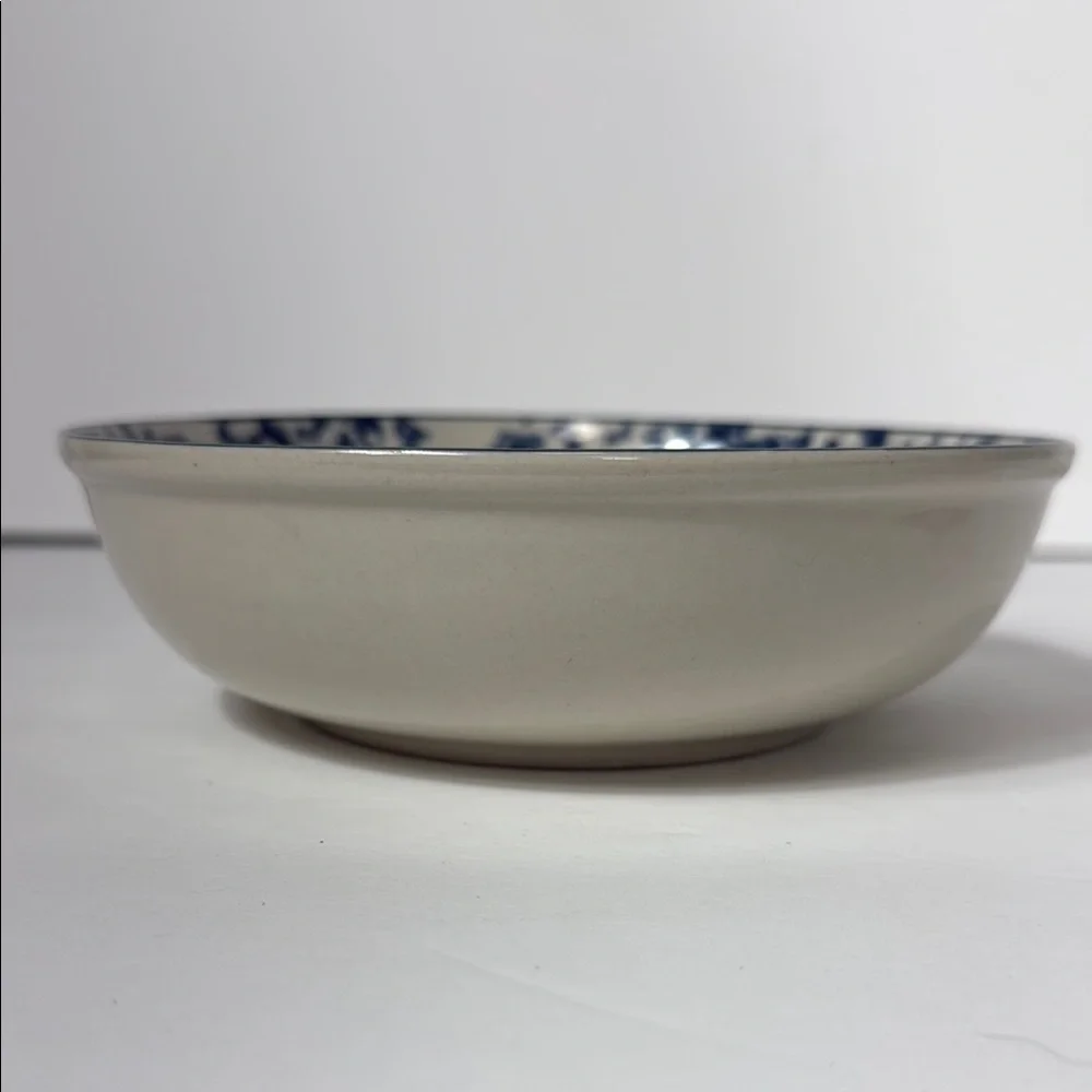 Festive Ceramic Bowl with Cabin and Trees‎